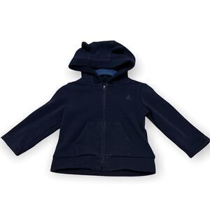 Baby Gap Navy Blue zip up Hoodie Bear Ears